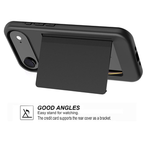 Ví Cứng PC Cover Quay Lại Trường Hợp Đối Với <span class=keywords><strong>iPhone</strong></span> 17 Không Khí 16E 14 15 Cộng Với 13 12 11 Pro Max Khe Cắm Thẻ Chủ Đứng Vỏ Điện Thoại - Product Image 2