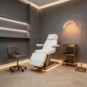 Lit de beauté facial électrique réglable, lit de massage pour salon de beauté professionnel, équipement de <span class=keywords><strong>spa</strong></span> - Product Image 2