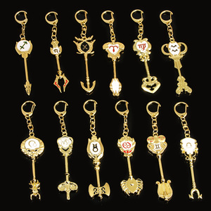 Vente en gros de porte-clés en métal créatifs sur le thème de l'anime, 12 designs, <span class=keywords><strong>Fairy</strong></span> <span class=keywords><strong>Tail</strong></span>, les douze constellations, pendentif de voiture en or - Product Image 2