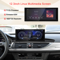 Layar Sentuh STWEI 12.3" untuk Audi A6 A7 C7 2012-2018 dengan Wireless CarPlay Android Auto Airplay Radio Mobil Stereo Pemutar Video