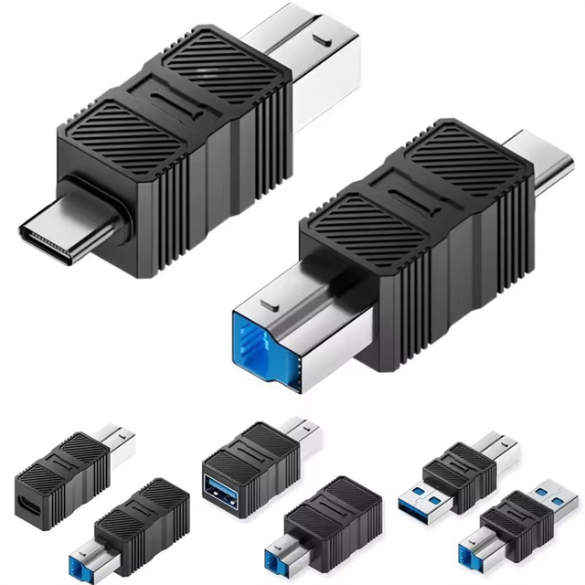 USB 3.0 Printer Adapter USB B Male to Female Type C Printer Adapter Connector Extension Plug Converter for Printer Scanner PC