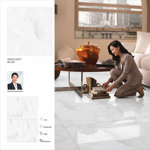 Roman Beige Glossy Marble Look Porcelain Floor <b>Tiles</b> Digital Glazed Premium 80x80cm Design - Product Image 4