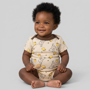 Ropa de verano para bebés recién nacidos de algodón orgánico con estampado lindo, pelele para bebé, traje para bebé niño, proveedor de oro de la India - Product Image 1