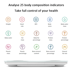 Báscula de Grasa Corporal S400 para China, para Hogar Inteligente 5.0, Composición Corporal, 150 kg, Pantalla LED, Medición de Doble Frecuencia - Product Image 3