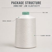 Fil à tricoter en polyester DTY 100 % de qualité AA, 200/96, faible élasticité, certifié Oeko-Tex 100, doux et en vrac, pour couvertures, polaires et textiles de maison