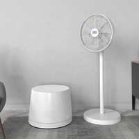 Ventilateur sur pied portable 12V DC à fonctionnement silencieux, avec oscillation automatique, minuterie 8 heures, pour usage domestique et rangement facile