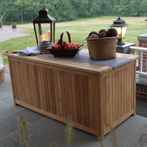 Extra Large Boîte de <span class=keywords><strong>Rangement</strong></span> Extérieure en Bois Massif-Boîte de Jardin Imperméable pour Coussins de Meubles de Patio, Jouets, Outils - Product Image 1