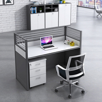Poste de travail moderne 2 places, bureau d'ordinateur