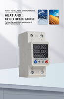 NOUVEAU Protecteur de surtension et de sous-tension à réinitialisation automatique 63A, monophasé, pour usage domestique, protection contre les surtensions 220V