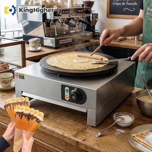 Machine à crêpes électrique professionnelle, modèle simple à poser sur table, antiadhésive, en acier inoxydable, pour crêpes françaises, petit-déjeuner et collations - Product Image 1