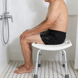 Home Shower Chair With Non Slip Design White Large Straight Body For Elderly Disabled Pregnant <b>Bathroom</b> <b>Stool</b> - Product Image 1