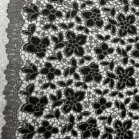 2024 tissu brodé floral tissu de dentelle de coupe pour les tissus de cordon doux de mariage nigérian