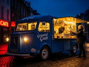 Camionnette alimentaire électrique rétro, directement de l'usine, avec comptoir de gaufrier électrique commercial pour la restauration en bord de rivière - Product Image 3