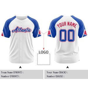 2025 "putih pria OEM sepak bola seragam bisbol tersublimasi kaus bisbol Pria Atlanta Jersey bisbol untuk pria - Product Image 4