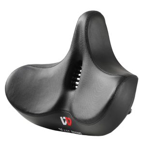 <span class=keywords><strong>Selle</strong></span> de vélo extra large et confortable en cuir <span class=keywords><strong>souple</strong></span> épaissi, design ventilé, ajustement universel simple <span class=keywords><strong>pour</strong></span> hommes et femmes, multi-usages - Product Image 1