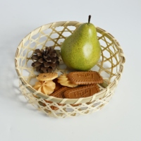 Paniers en bambou tissés à la main, bambou écologique, adaptés aux restaurants, aux pique-niques et aux cuisines. Tailles personnalisables disponibles