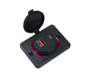 Chargeur double 12V/24V étanche DC, nouvelle prise USB pour voiture, bus, marine, pièces et accessoires ATV/UTV - Product Image 1