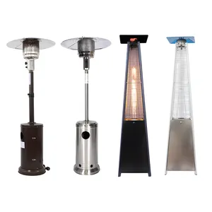 Changzhou Glass Flue Complete Starter Medium Celling Electric Stainless Natural Gas Pyramid Pub Outside Patio Gas Heater