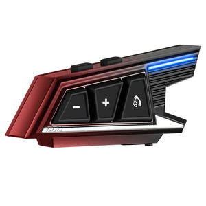 Auriculares para casco de motocicleta BT40 rojo con auriculares inalámbricos impermeables IPX6 con cancelación de ruido 5,3 Audifonos para motocicleta - Product Image 1