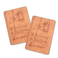 Kunden spezifischer Logo-Druck Rfid NFC Bambus holz Gravierte Visitenkarte