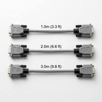 Cable de Extensión Serial RS232 DB9 Hembra a Macho de 9 Pines con Alivio de Tensión Moldeado y Conexión Directa para Equipos de Computación y PLC