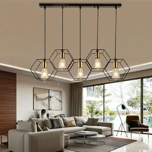 Newest Retro <strong>Industrial</strong> <strong>Style</strong> Chandelier Customizable Hanging Living Room Pendant Light Luxury Kitchen Home Island Pendant <strong>Lamp</strong> - Product Image 1