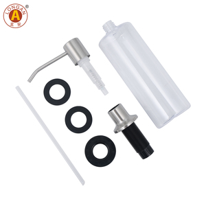 Distributeur de savon double en acier inoxydable 304 moderne Longan, porte-savon pour évier de cuisine, comptoir, capacité de 500 ml - Product Image 5