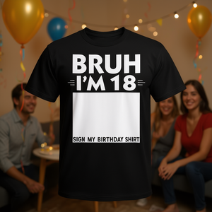 Maglietta per il 18° compleanno, maglietta a maniche corte, girocollo, stampa digitale, per uomo adulto - Product Image 3