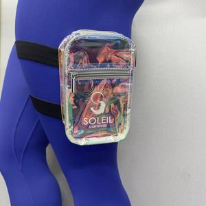 Low Moq Black Clear Silver Phone Leg Bags 8 "Holographic PVC Muslo Bolsa Pierna con correa ajustable para bolsas de Carnaval - Product Image 2