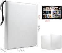 Classeur de cartes à collectionner MIO 12 poches en PU, personnalisable, avec fermeture éclair, capacité 480+ cartes, pour cartes gradées