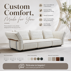 Sofá de Tela Moderno para Sala de Estar, Dormitorio, Hotel, Apartamento, Salón, 3 Plazas, Seccional, Tapizado, Muebles para Sala de Estar SF-068 P - Product Image 1