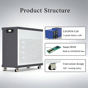 ระบบจัดเก็บพลังงานในครัวเรือนอัจฉริยะ BMS เกรดขายดี 51.2V 100Ah 300Ah 600Ah 1020Ah แบตเตอรี่ลิเธียม LiFePO4 ตู้พลังงานแสงอาทิตย์ - Product Image 2