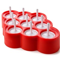 Moule à sucettes glacées en silicone durable de qualité alimentaire avec ligne de remplissage, pour jus et yaourt faits maison