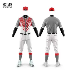 HOSTARON Camisas de beisebol em branco para uso em camisas de beisebol por sublimação Uniformes de beisebol universitário personalizados