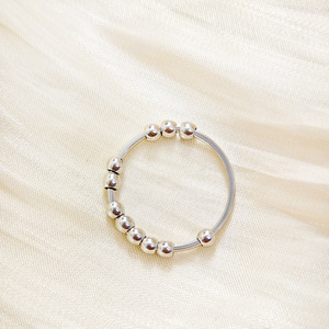 Anillos Giratorios con Cuentas Redondas, Modelos Populares, Anti-Ansiedad, Descompresión, Personalidad Creativa, Anillo para Mujer, Venta al por Mayor de Fábrica - Product Image 6