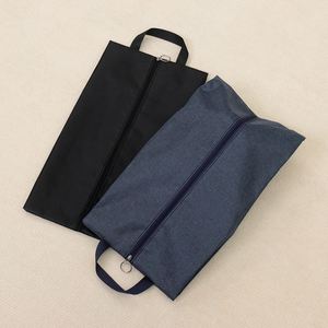 OEM Portable <b>Foldable</b> Oxford Travel Organizer Shoe Storage <b>Bags</b> Reusable Durable Zipper Dust-proof Shoe <b>Bag</b> with Sturdy Handle - Product Image 1