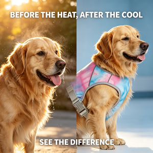 Dog Cooling Vest Heat Relief <b>Tie</b> <b>Dye</b> Polyester Pet <b>Clothes</b> for Summer Hiking Outdoor Walking Running - Product Image 5
