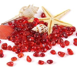 אבני זכוכית אדומות ים קשת שבבי חלוקי אבן עבור אקווריום בריכת אקווריום קישוט ואגרטל מילוי תכשיטים עושים מלאכה אבני חן - Product Image 5