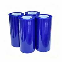 Film de protection temporaire bleu de haute qualité en acier inoxydable, surface souple, auto-adhésif, PE brillant, protection bleue pour le repoussage profond