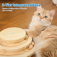 Poteau à gratter pour chat arbres à chat et gratteur jouets pour chaton piste de balle en bois sisal grand poteau à gratter jouet interactif