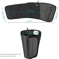 Masseur de jambes à compression d'air rechargeable par USB portable, enveloppement de massage du mollet, 2 modes, 3 intensités, contrôle de la durée réglable