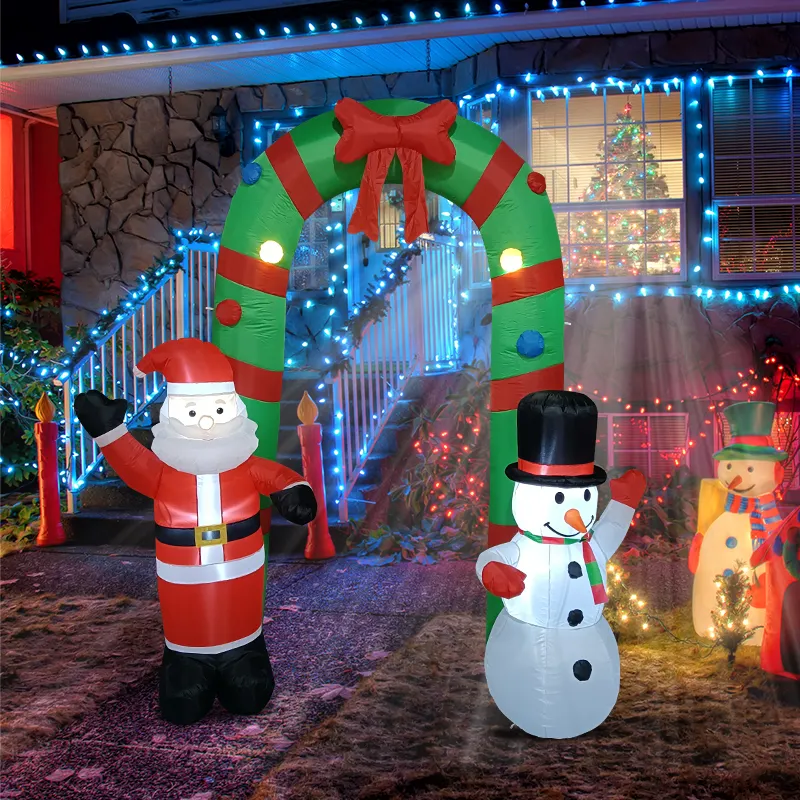 Садовые украшения, игрушки, Клаус, Рождественская елка, арки, снеговик, открытый двор, вечеринка, рождественские надувные украшения
