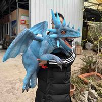Petits dinosaures animatroniques, marionnettes à main, dragon bébé dinosaure