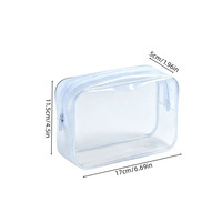 Sac de maquillage en PVC transparent personnalisé avec logo, écologique, petit format, pour sublimation, imperméable, pour femme, idéal pour les voyages ou comme pochette.