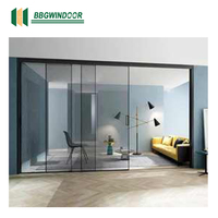 Lukliving porte coulissante en verre d'aluminium de sécurité à bas prix de haute qualité Construction extérieure fenêtre coulissante pour balcon