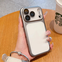 Coque de téléphone ultra-fine mate en PC rigide avec protection d'objectif transparente givrée de luxe pour iPhone 17 Pro Max 16 Pro