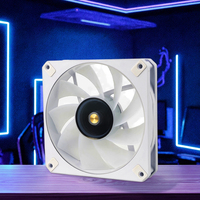 Ventilateur de refroidissement CPU à LED RVB à faible bruit, ventilateur de refroidissement pour ordinateur de bureau, dissipateur thermique pour boîtier d'ordinateur, 4 broches, télécommande, vente chaude, ventilateur RVB en plastique 12V