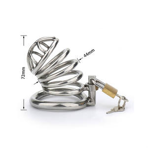 Dispositivo de Castidad Masculino de Acero Inoxidable, Jaula <span class=keywords><strong>para</strong></span> Pene, Bondage, Candado, Juguetes Sexuales <span class=keywords><strong>para</strong></span> Hombres - Product Image 5