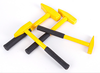 Marteau de machiniste jaune de haute qualité avec poignée antidérapante, marteau à pointe croisée durable pour usage industriel et bricolage