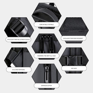 Sac à dos pour ordinateur portable unisexe personnalisé, imperméable, durable, avec port USB, pour les voyages d'affaires, logo personnalisé, sac à dos pour filles d'université, sac à dos scolaire - Product Image 4